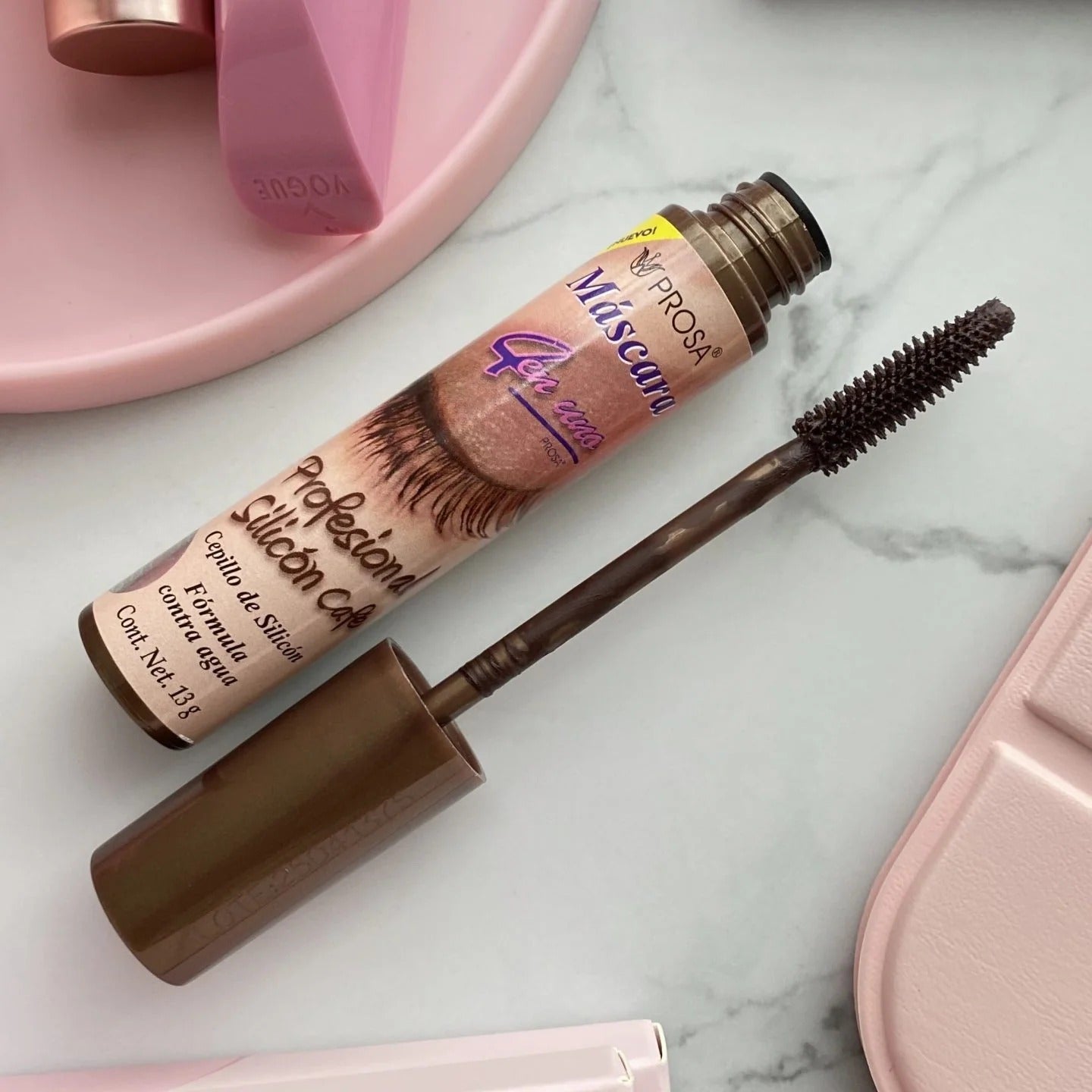 Mascara De Pestañas Profesional Silicón Café Prosa