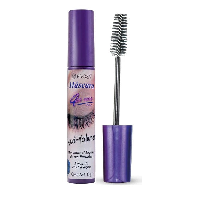 Mascara De Pestañas Maxi Volumen Waterproof Negro Prosa