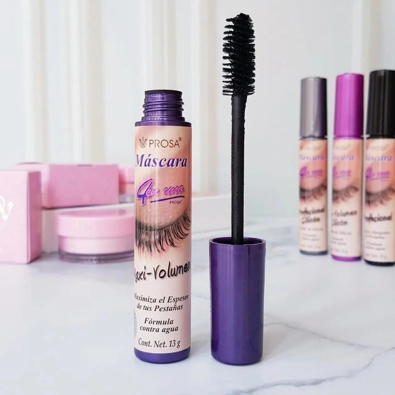 Mascara De Pestañas Maxi Volumen Waterproof Negro Prosa