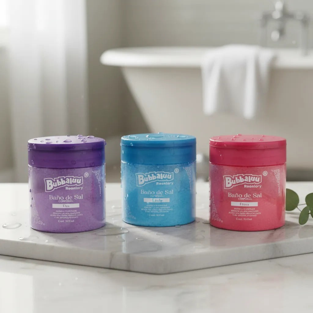 Baño De Sal Exfoliante Corporal Bubbaluu Hidratante Uva