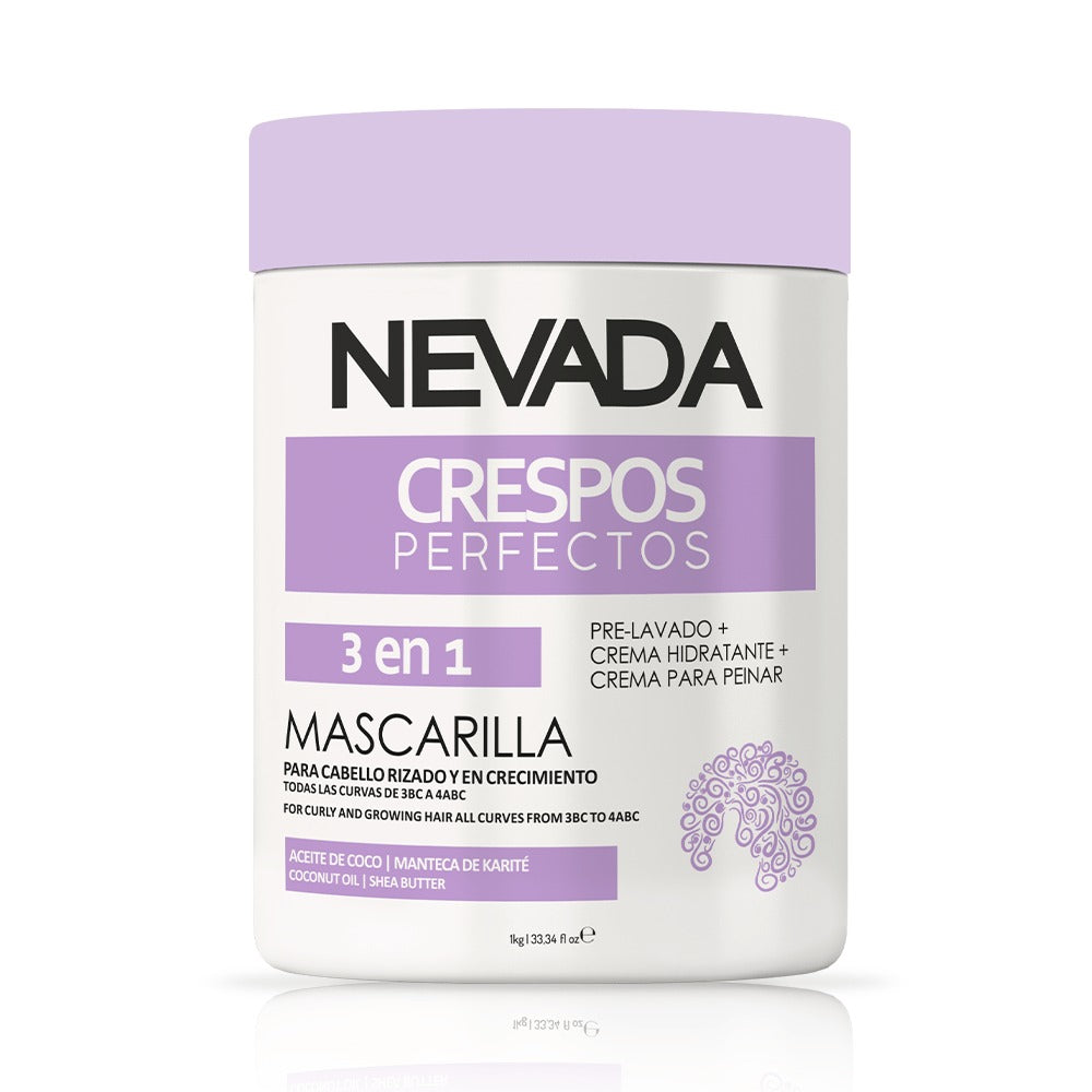 Mascarilla Capilar 3 En 1 Crespos Perfectos 1kg Nevada