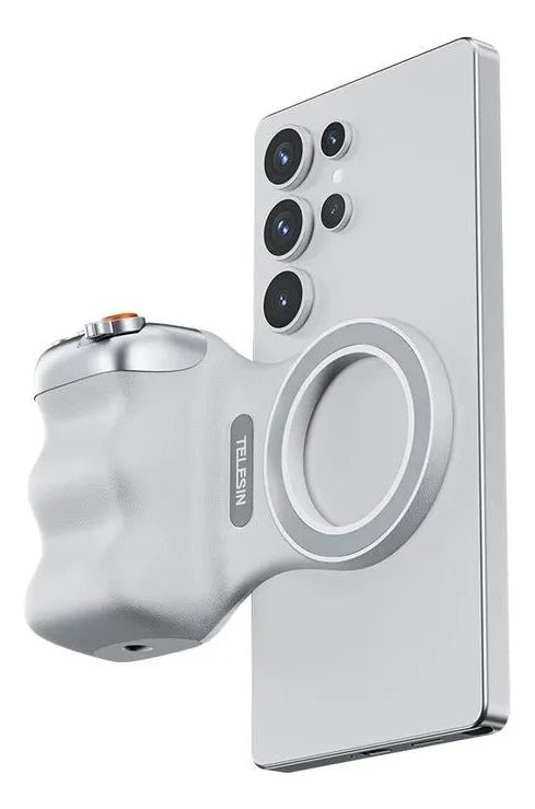 Empuñadura Magnética Para Cámara De Teléfono Soporte Telesin Blanco