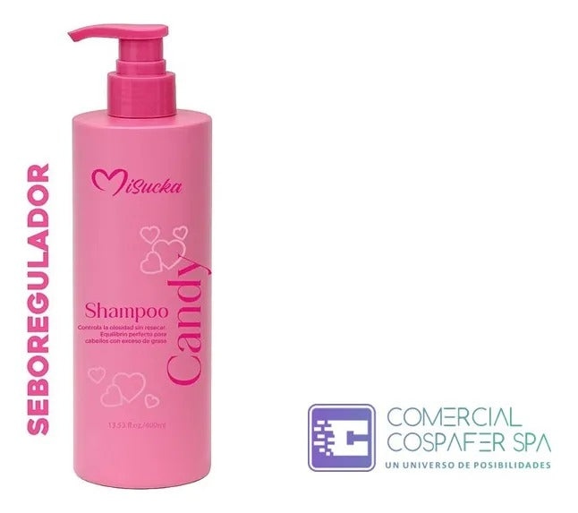 Shampoo Candy Sebo Regulador Control Grasa No Reseca Misucka 400 ml