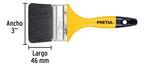 Brocha Pintura 3 Pulgadas (7,5 Cm) Pretul Pack 3 Unidades Cerdas Negro