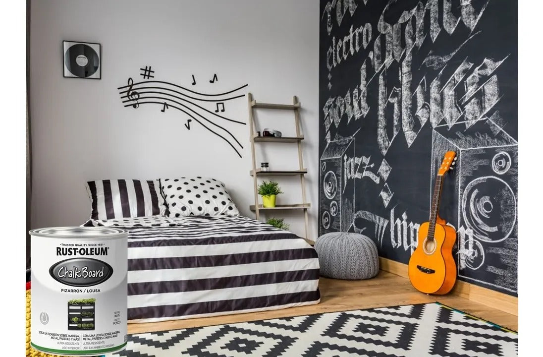 Pintura Pizarron Negro Mate Rust Oleum Chalk Board Pizarra