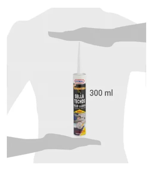 Tapagoteras Bajo La Lluvia Wet Cartucho Sella Techos Dynal