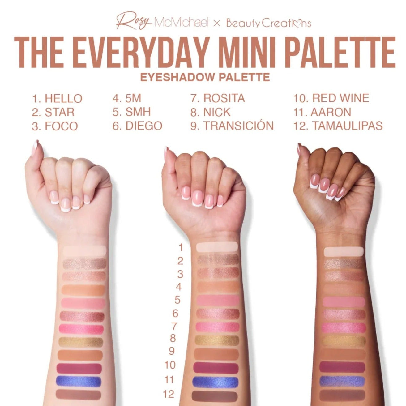 Rosy Essentials Vol.1 Mini Paleta Sombras Beauty Creations