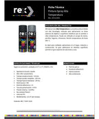 Pintura Spray Alta Temperatura Secado Rápido Rex 400ml