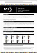 Pintura En Spray Metalizada Secado Rápido Rex 400ml