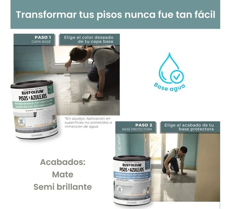 Protector Para Pintura Pisos Azulejos Transparente Rust Oleum Paso N° 2
