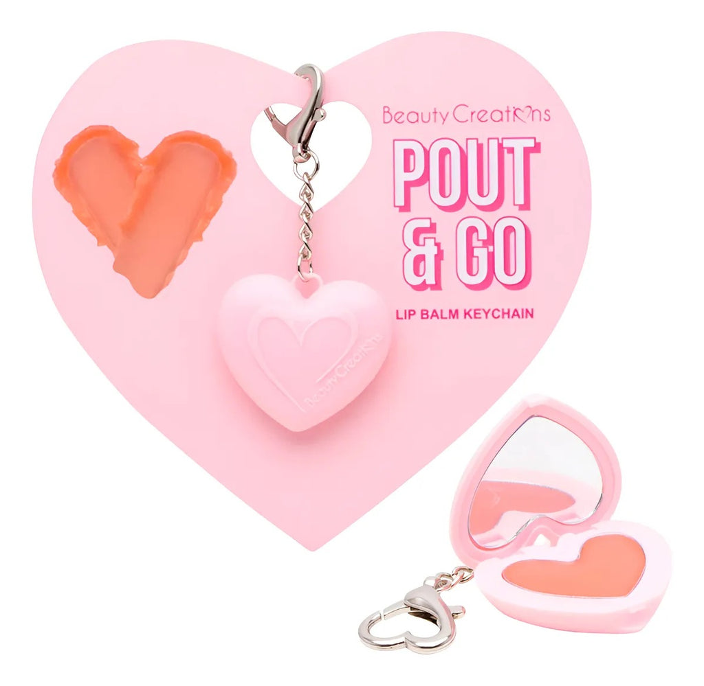 Balsamo Labial Corazon Llavero Pout & Go Beauty Creations