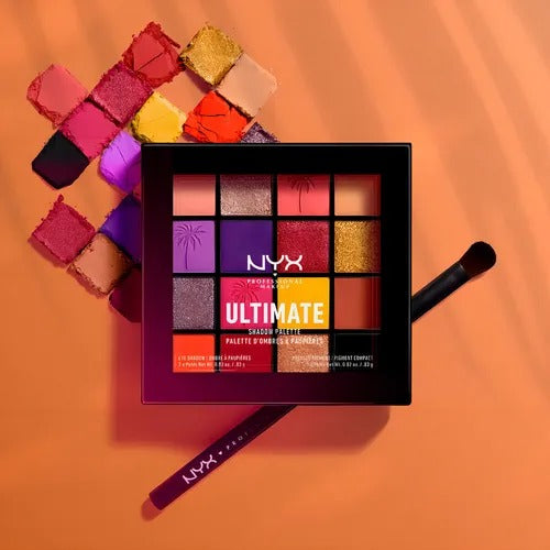 Paleta De Sombras Ultimate Shadow Festival Coachella Nyx 16 Tonos