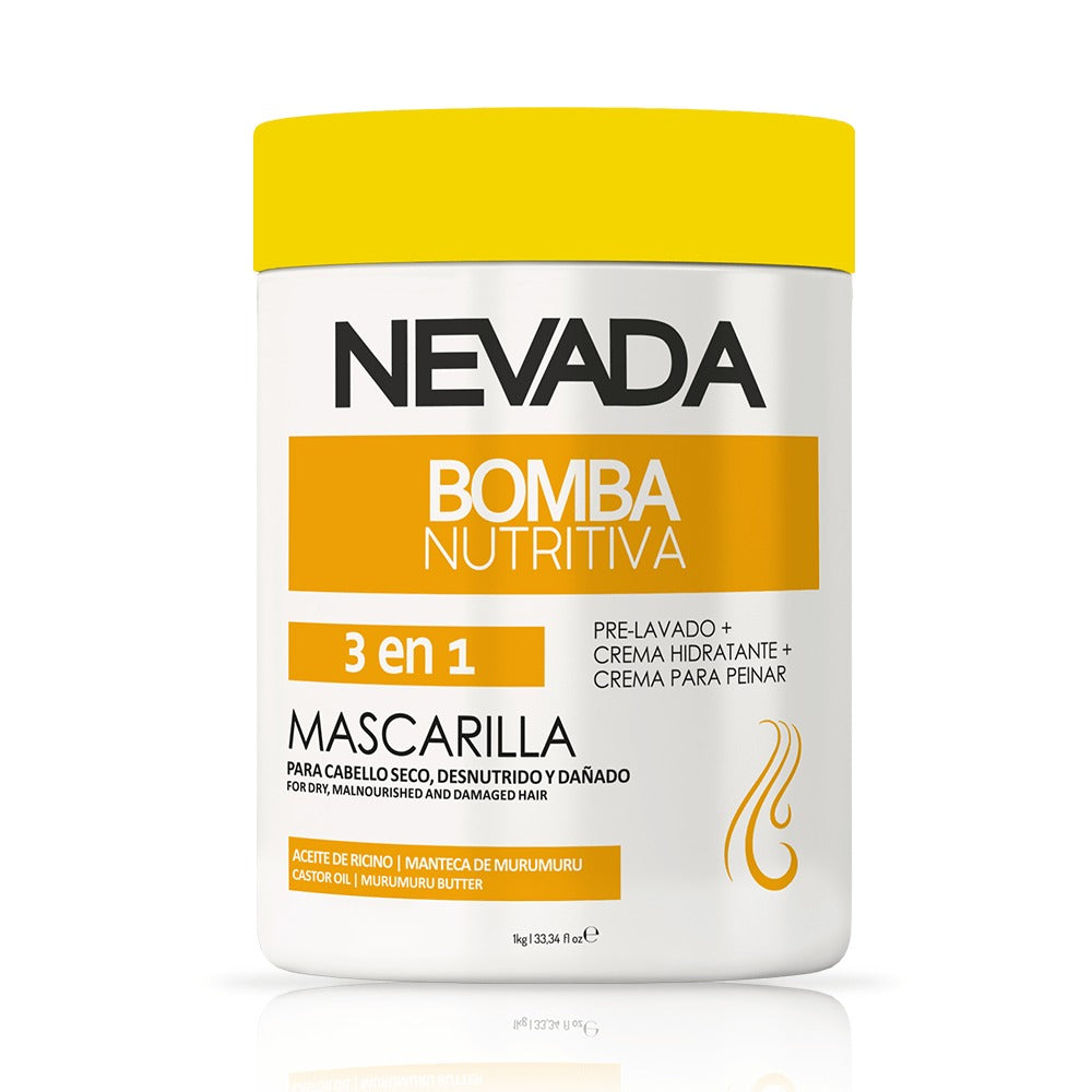 Mascarilla Capilar 3 En 1 Cabello Bomba Nutritiva 1kg Nevada