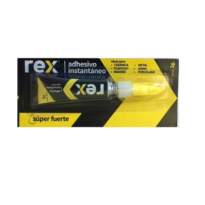 Adhesivo Instantaneo Rex Super Fuerte 2gr Pega En Segundos