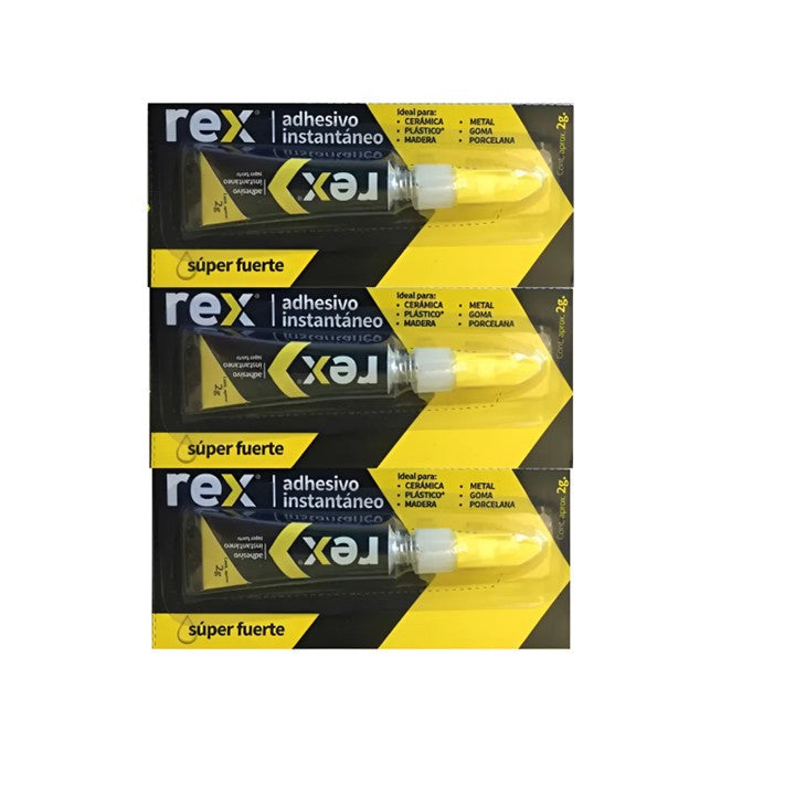 Adhesivo Instantaneo Rex Super Fuerte 2gr Pega En Segundos