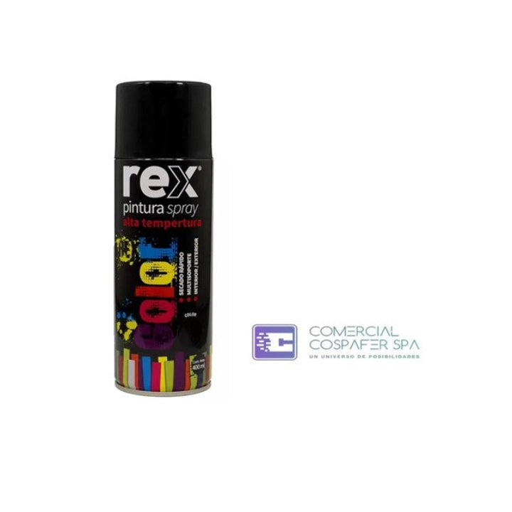 Pintura Spray Alta Temperatura Secado Rápido Rex 400ml