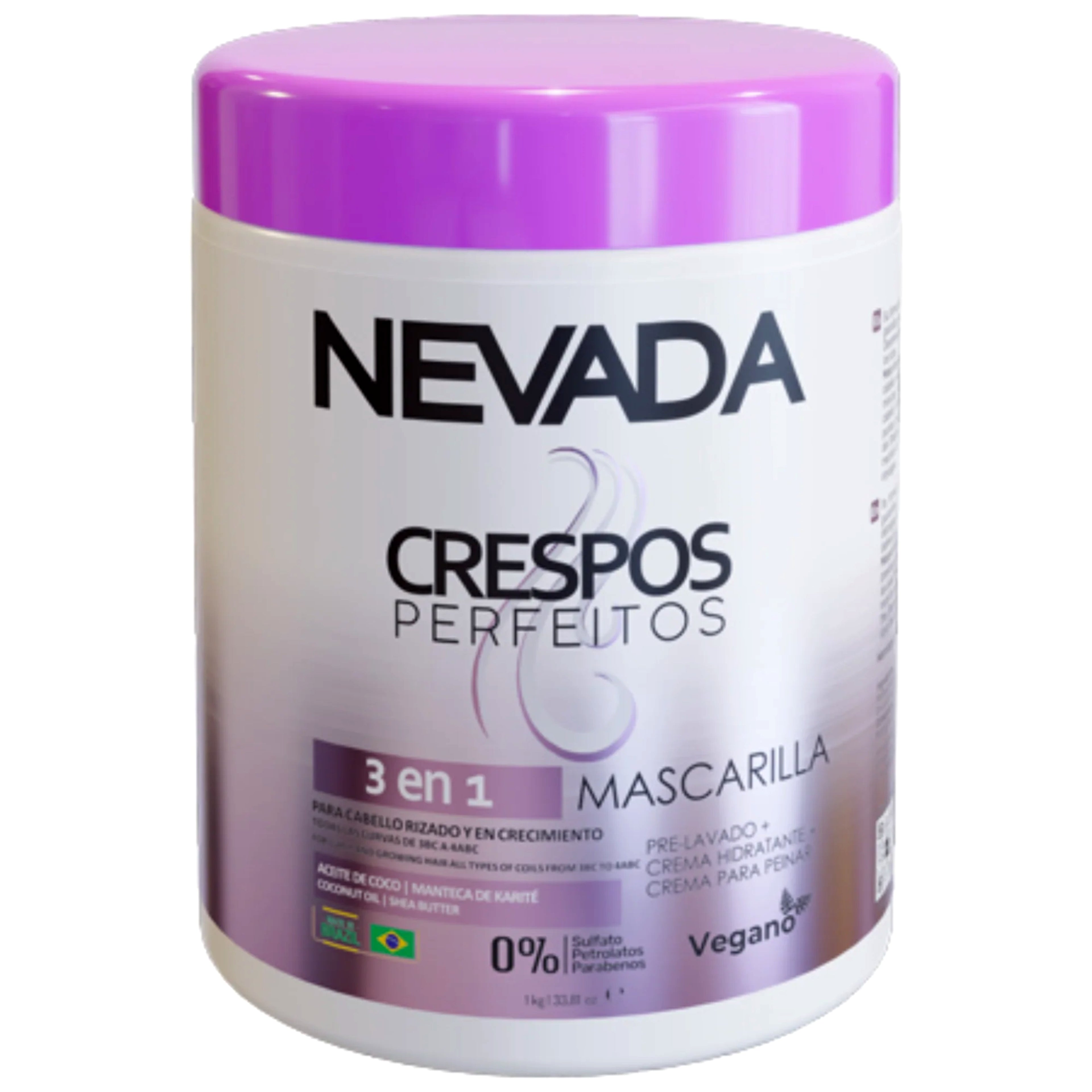Mascarilla Capilar 3 En 1 Crespos Perfectos 1kg Nevada