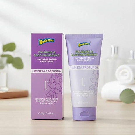 Limpiador Facial De Colágeno Y Ácido Hialurónico Bubbaluu