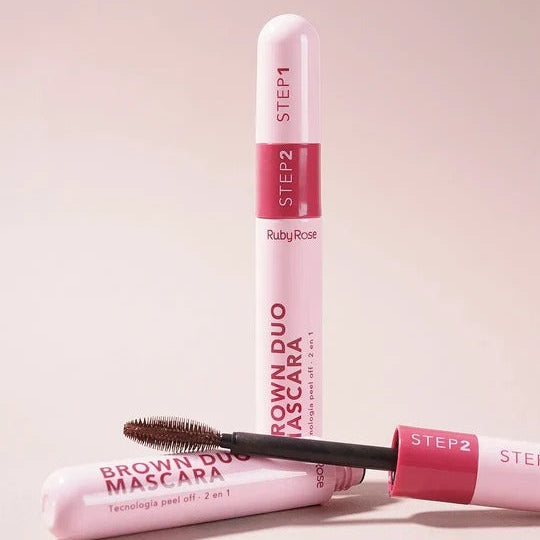 Mascara De Pestañas Cafe Duo 2en1 Volumen Y Alarga Ruby Rose
