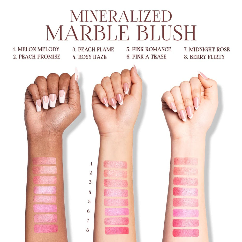 Blush Mineralized Marble Rubor Marmoleado Beauty Creations