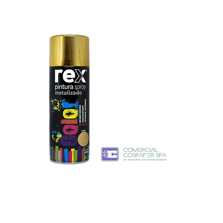 Pintura En Spray Metalizada Secado Rápido Rex 400ml