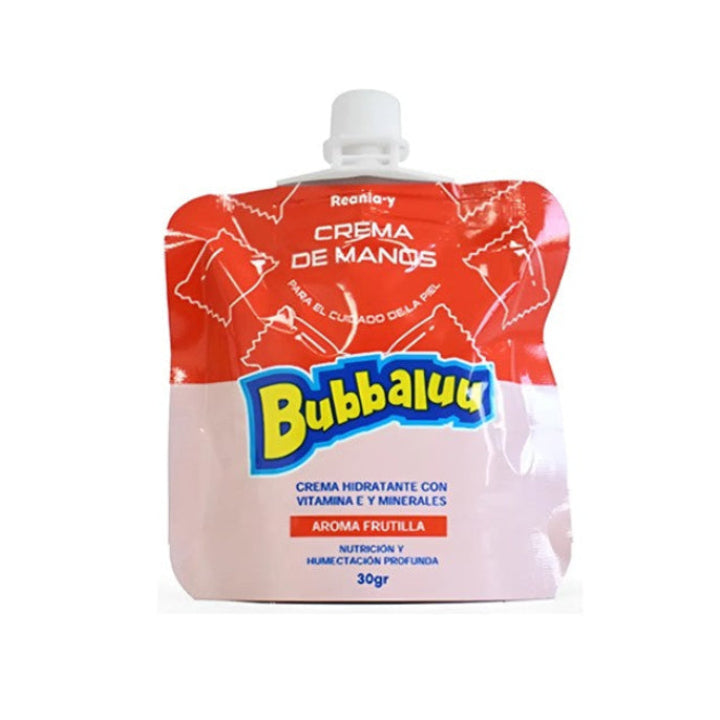 Mini Crema De Manos Hidratante Bubbaluu Frutilla 30gr