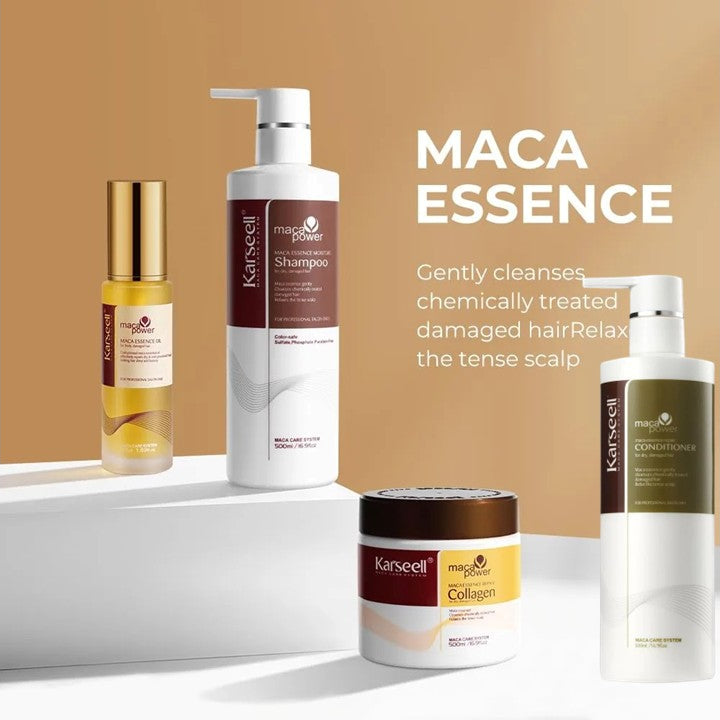 Set Reparador Shampoo Acondicionador Mascarilla Oleo 4Pz  Karseell