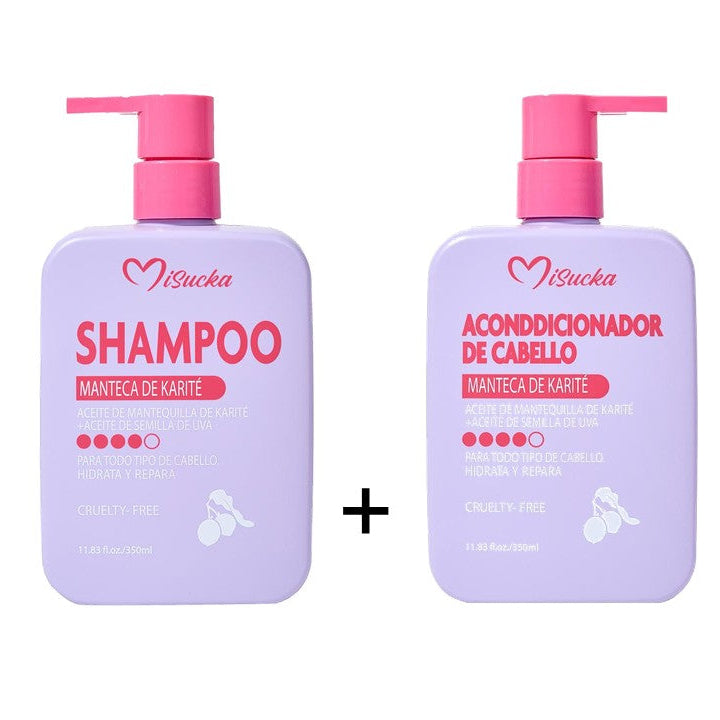 Set Shampoo Acondicionador Y Aceite Manteca Karité Misucka