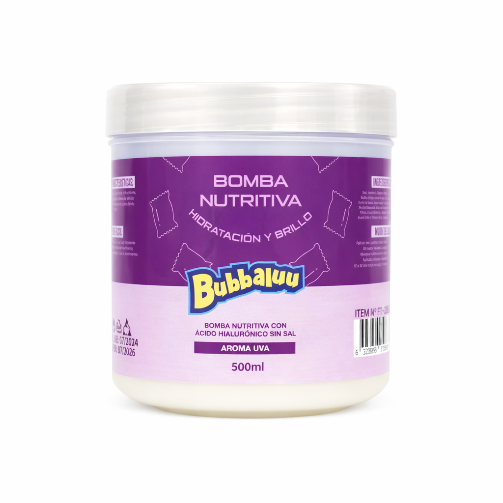 Bomba Nutritiva Hidratante Capilar Sin Sal Bubbaluu 500 ML